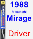 Driver Wiper Blade for 1988 Mitsubishi Mirage - Vision Saver