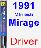 Driver Wiper Blade for 1991 Mitsubishi Mirage - Vision Saver