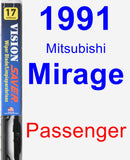 Passenger Wiper Blade for 1991 Mitsubishi Mirage - Vision Saver