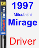 Driver Wiper Blade for 1997 Mitsubishi Mirage - Vision Saver