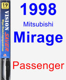 Passenger Wiper Blade for 1998 Mitsubishi Mirage - Vision Saver