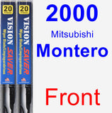 Front Wiper Blade Pack for 2000 Mitsubishi Montero - Vision Saver