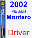 Driver Wiper Blade for 2002 Mitsubishi Montero - Vision Saver