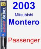 Passenger Wiper Blade for 2003 Mitsubishi Montero - Vision Saver