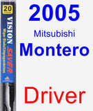 Driver Wiper Blade for 2005 Mitsubishi Montero - Vision Saver