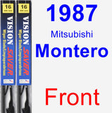 Front Wiper Blade Pack for 1987 Mitsubishi Montero - Vision Saver