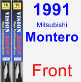 Front Wiper Blade Pack for 1991 Mitsubishi Montero - Vision Saver