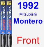 Front Wiper Blade Pack for 1992 Mitsubishi Montero - Vision Saver