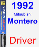 Driver Wiper Blade for 1992 Mitsubishi Montero - Vision Saver