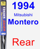 Rear Wiper Blade for 1994 Mitsubishi Montero - Vision Saver