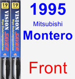 Front Wiper Blade Pack for 1995 Mitsubishi Montero - Vision Saver