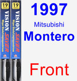 Front Wiper Blade Pack for 1997 Mitsubishi Montero - Vision Saver