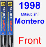 Front Wiper Blade Pack for 1998 Mitsubishi Montero - Vision Saver