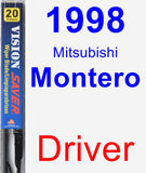 Driver Wiper Blade for 1998 Mitsubishi Montero - Vision Saver