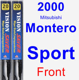 Front Wiper Blade Pack for 2000 Mitsubishi Montero Sport - Vision Saver