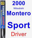 Driver Wiper Blade for 2000 Mitsubishi Montero Sport - Vision Saver