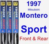 Front & Rear Wiper Blade Pack for 1997 Mitsubishi Montero Sport - Vision Saver