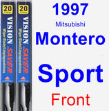 Front Wiper Blade Pack for 1997 Mitsubishi Montero Sport - Vision Saver