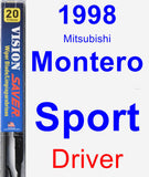 Driver Wiper Blade for 1998 Mitsubishi Montero Sport - Vision Saver