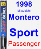 Passenger Wiper Blade for 1998 Mitsubishi Montero Sport - Vision Saver