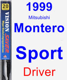 Driver Wiper Blade for 1999 Mitsubishi Montero Sport - Vision Saver