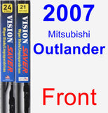 Front Wiper Blade Pack for 2007 Mitsubishi Outlander - Vision Saver