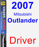 Driver Wiper Blade for 2007 Mitsubishi Outlander - Vision Saver