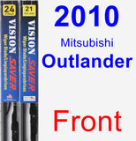 Front Wiper Blade Pack for 2010 Mitsubishi Outlander - Vision Saver