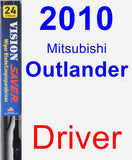 Driver Wiper Blade for 2010 Mitsubishi Outlander - Vision Saver