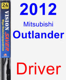 Driver Wiper Blade for 2012 Mitsubishi Outlander - Vision Saver