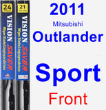 Front Wiper Blade Pack for 2011 Mitsubishi Outlander Sport - Vision Saver