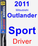 Driver Wiper Blade for 2011 Mitsubishi Outlander Sport - Vision Saver