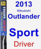 Driver Wiper Blade for 2013 Mitsubishi Outlander Sport - Vision Saver