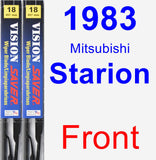 Front Wiper Blade Pack for 1983 Mitsubishi Starion - Vision Saver