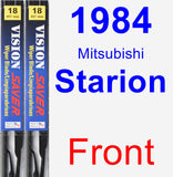 Front Wiper Blade Pack for 1984 Mitsubishi Starion - Vision Saver