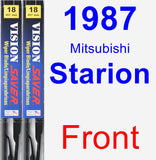 Front Wiper Blade Pack for 1987 Mitsubishi Starion - Vision Saver