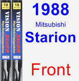 Front Wiper Blade Pack for 1988 Mitsubishi Starion - Vision Saver