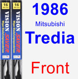 Front Wiper Blade Pack for 1986 Mitsubishi Tredia - Vision Saver