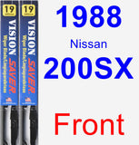 Front Wiper Blade Pack for 1988 Nissan 200SX - Vision Saver