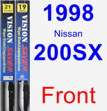 Front Wiper Blade Pack for 1998 Nissan 200SX - Vision Saver