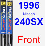 Front Wiper Blade Pack for 1996 Nissan 240SX - Vision Saver