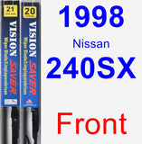 Front Wiper Blade Pack for 1998 Nissan 240SX - Vision Saver