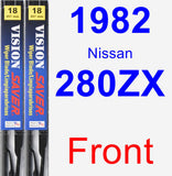 Front Wiper Blade Pack for 1982 Nissan 280ZX - Vision Saver