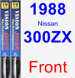 Front Wiper Blade Pack for 1988 Nissan 300ZX - Vision Saver