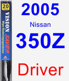 Driver Wiper Blade for 2005 Nissan 350Z - Vision Saver