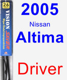 Driver Wiper Blade for 2005 Nissan Altima - Vision Saver