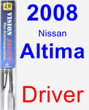 Driver Wiper Blade for 2008 Nissan Altima - Vision Saver
