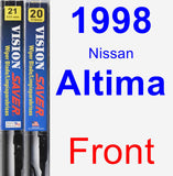 Front Wiper Blade Pack for 1998 Nissan Altima - Vision Saver