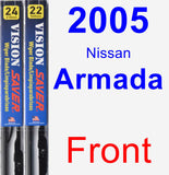 Front Wiper Blade Pack for 2005 Nissan Armada - Vision Saver