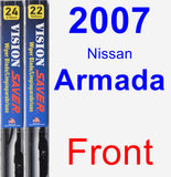 Front Wiper Blade Pack for 2007 Nissan Armada - Vision Saver